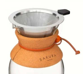 CAFETERA 800 ML SAKURA POUR OVER DE VIDRIO BOROSILICATO