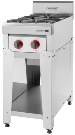 ANAFE 2 HORNALLAS 41 CM 700 INDUSTRIAL REJAS FUNDICION GAS ENVASADO SOL REAL