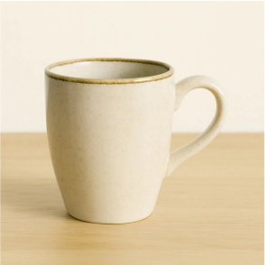 JARRO MUG 355 CC BEIGE IVORY PORCELANA SALDO