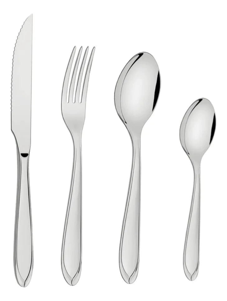 JUEGO DE CUBIERTOS LAGUNA 24 PIEZAS ACERO INOXIDABLE TRAMONTINA