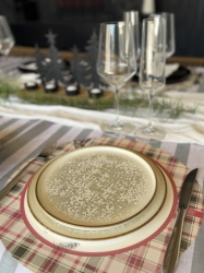 PLATO POSTRE 21 CM LINEA CORTADO PORCELANA CAROL