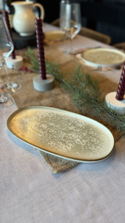 FUENTE OVAL 30 CM LINEA CORTADO PORCELANA CAROL