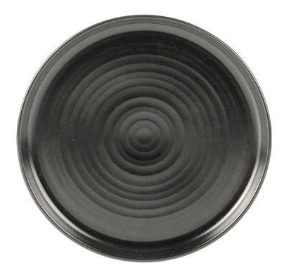 PLATO PLAYO 21 CM LINEA FUSION NEGRO CERAMICA CAROL