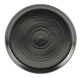 PLATO POSTRE 21 CM LINEA FUSION NEGRO CERAMICA CAROL