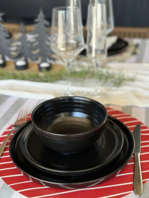 BOWL 15 CM LINEA FUSION NEGRO CERAMICA CAROL