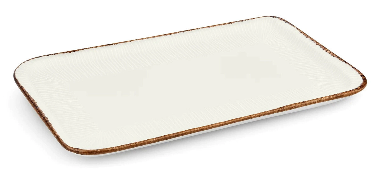 FUENTE RECTANGULAR 24X15 CM LINEA GRACE PORCELANA CAROL