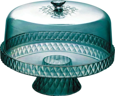 CAMPANA 26 CM CON PIE AZULINO AREIA CRISTAL CAROL