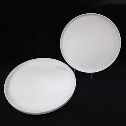 BANDEJA 34,2 CM REDONDA BLANCA MATE MELAMINA