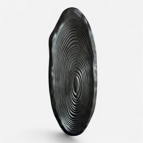 BANDEJA 39 X 15 CM OVAL IRREGULAR ANILLO NEGRA MELAMINA