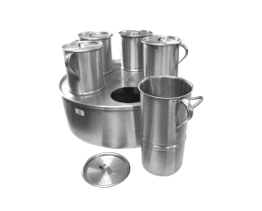 BA&Ntilde;O MARIA 5 RECIPIENTES ACERO INOXIDABLE 18/8 ACERMEL