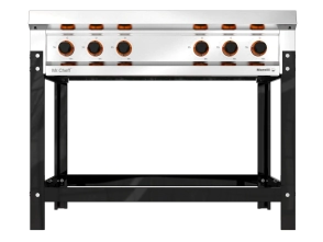 ANAFE 6 HORNALLAS 1100 MR CHEFF REJA FUNDICION PESADA QUEMADOR ESTRELLA GRANDE MORELLI