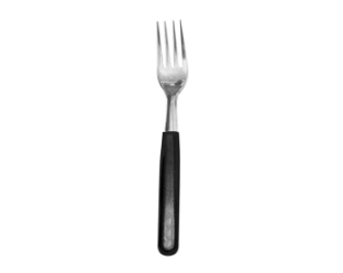 TENEDOR DE MESA MANGO PLASTICO NEGRO CAROL