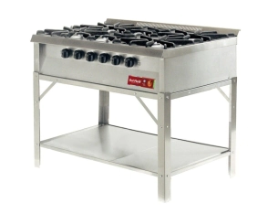 ANAFE 6 HORNALLAS ACERO REJAS FUNDICION GAS NATURAL SOL REAL