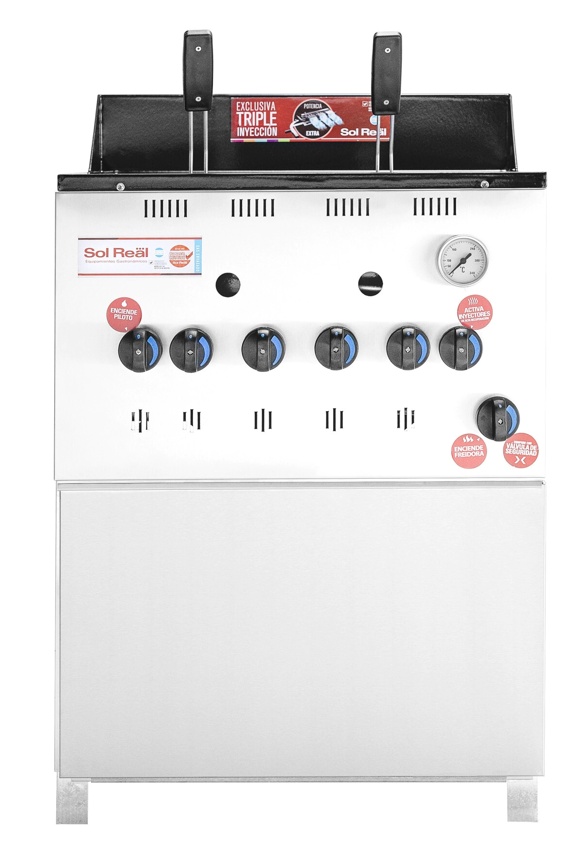 FREIDORA 33 LTS TRIPLE INYECCION GAS NATURAL SOL REAL