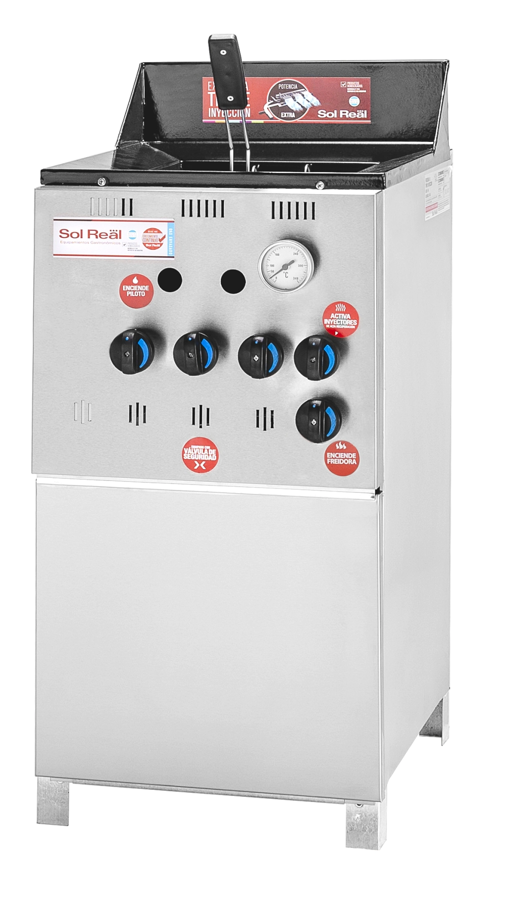 FREIDORA 14 LTS TRIPLE INYECCION MOD.18 GAS NATURAL SOL REAL