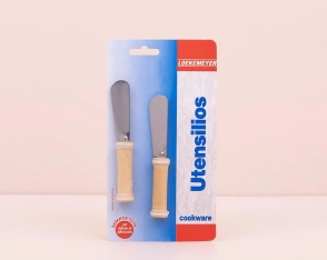CUCHILLO DE UNTAR ACERO INOXIDABLE x 2