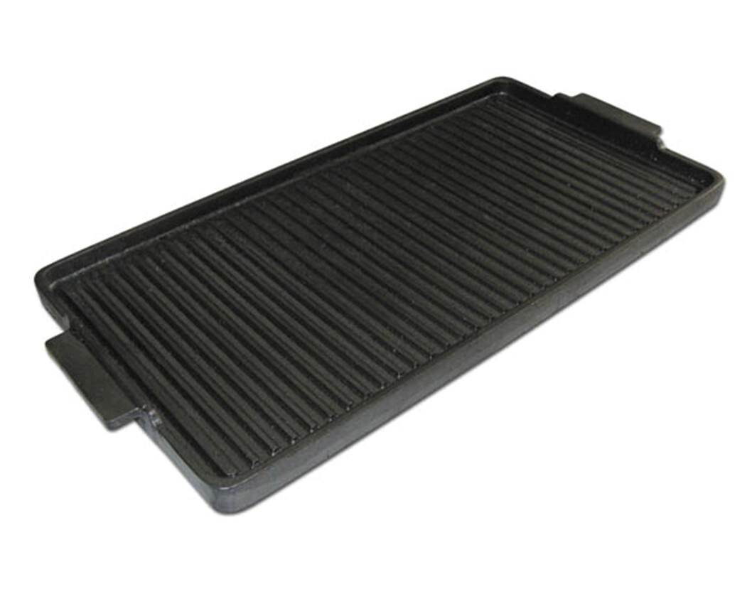 PLANCHA RECTANGULAR RAYADA FUNDICION PARA 2 HORNALLAS