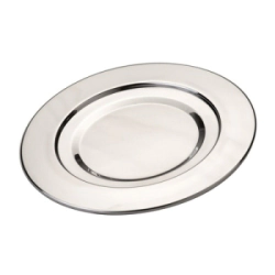 PLATO DE SITIO 30 CM ACERO INOXIDABLE DOBLE ESCALON