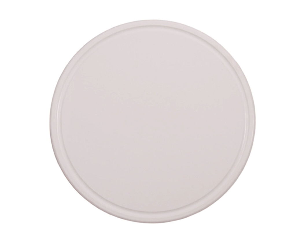 TABLA BLANCA REDONDA DE 36x1 CM C/CANAL PERIMETRAL BASE LISA