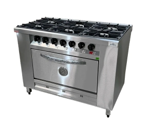 COCINA 6 HORNALLAS 110 CM INDUSTRIAL LINEA ESMERILADA ROVESCO