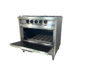 COCINA 4 HORNALLAS 60 CM SEMI INDUSTRIAL LINEA ESMERILADA ROVESCO