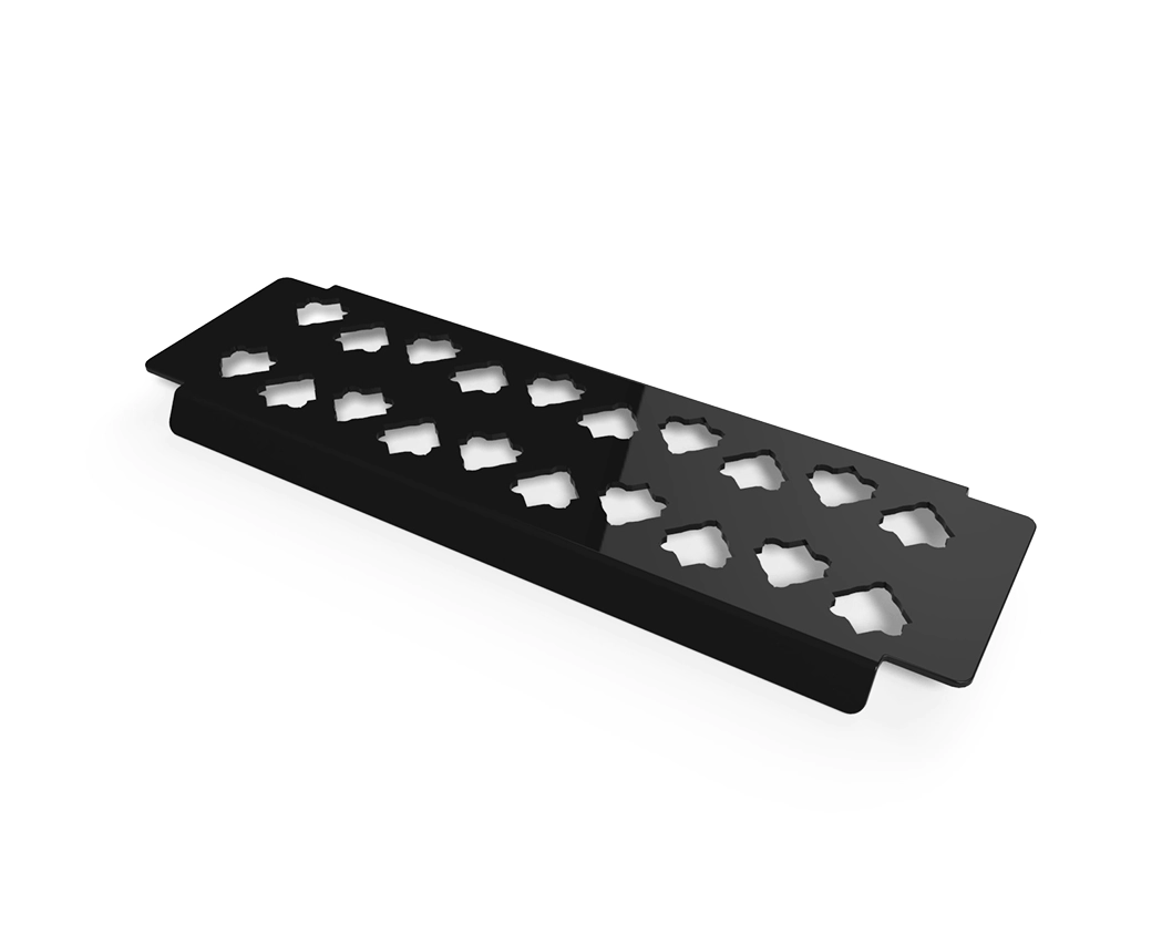 BANDEJA AMUSE BOUCHE ACRILICO NEGRO