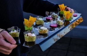 BANDEJA AMUSE BOUCHE ACRILICO NEGRO