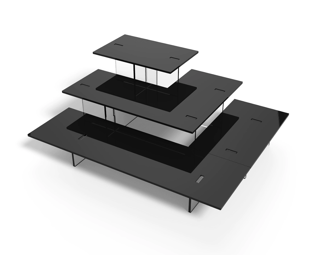 TRIBUNA DE ACRILICO RECTANGULAR L