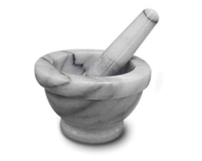 MORTERO DE MARMOL COLOR BLANCO