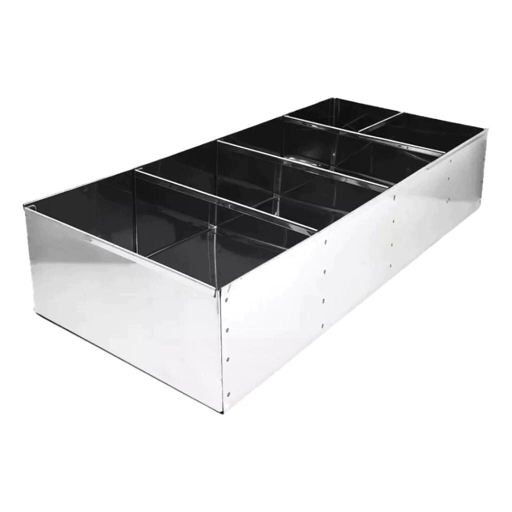 CUBIERTERO EN ACERO INOXIDABLE 5 DIVISIONES