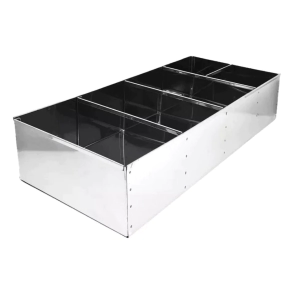 CUBIERTERO EN ACERO INOXIDABLE 5 DIVISIONES