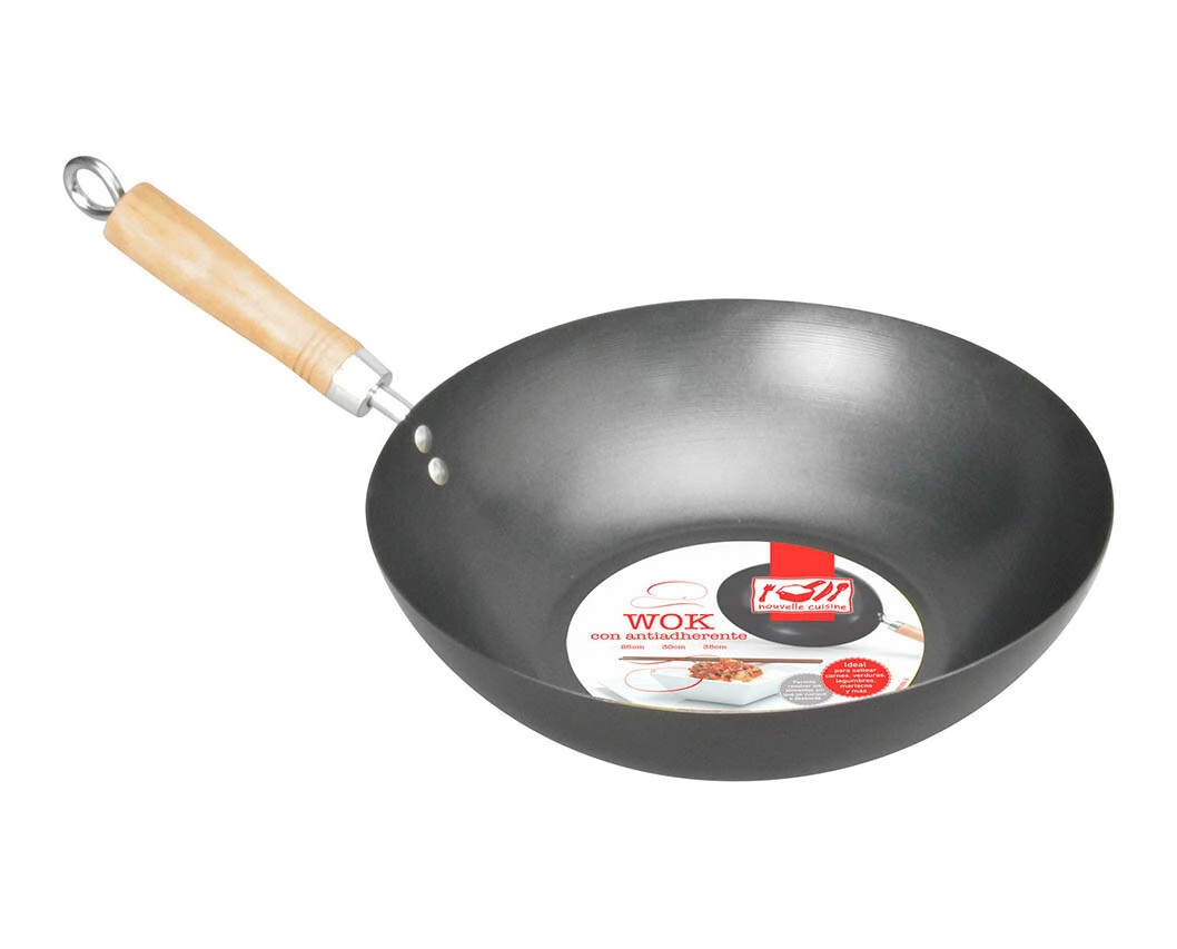WOK N� 30 CON ANTIADHERENTE MANGO MADERA