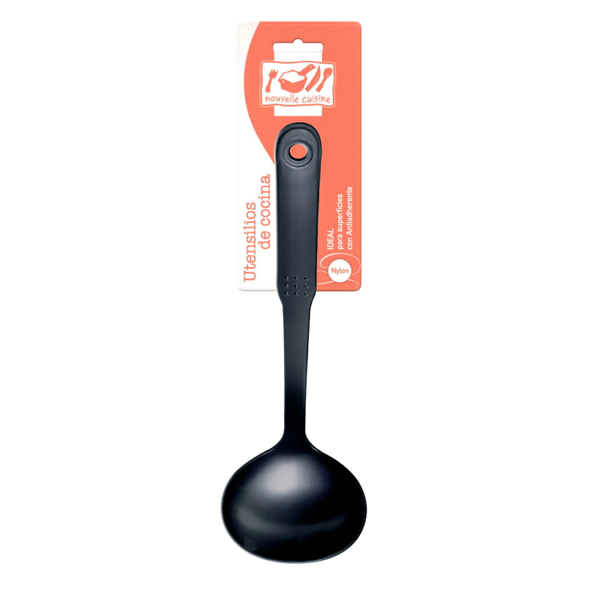 CUCHARON NYLON NEGRO PARA ANTIADHERENTE