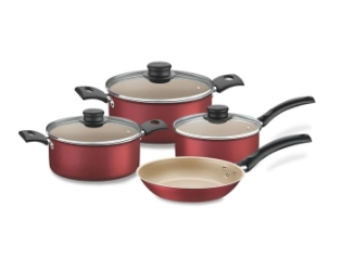 BATERIA DE COCINA TURIM 4 PIEZAS ROJA TRAMONTINA