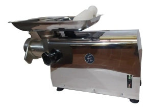 PICADORA DE CARNE CON BANDEJA RECTANGULAR CALIBRE 32 MOTOR 1,5 HP TRIFASICO