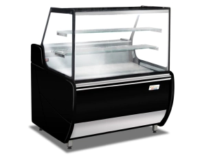 EXPOSITORA CONFITERA 1200 DULCENEA CUPULA RECTA CON TERPOPANEL FRONTAL DE VIDRIO HP 1/3 FRIDER