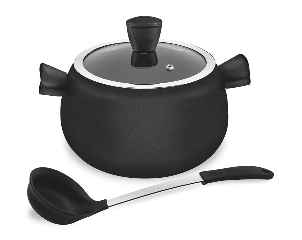 OLLA N� 18 PAMPLONA ALTA CON TAPA DE VIDRIO TRAMONTINA