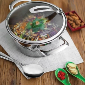 BATERIA DE COCINA VENTURA 3 PIEZAS AC. INOX. TRIPLE FONDO TRAMONTINA