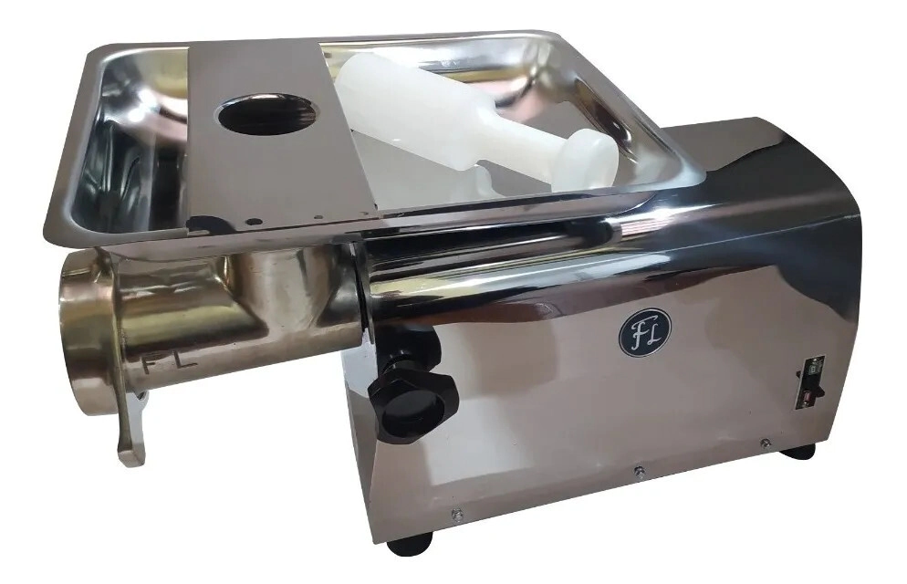 PICADORA DE CARNE CON BANDEJA RECTANGULAR CALIBRE 32 MOTOR 1,5 HP MONOFASICO