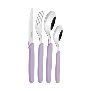 JUEGO DE CUBIERTOS CARMEL 24 PIEZAS LILA TRAMONTINA