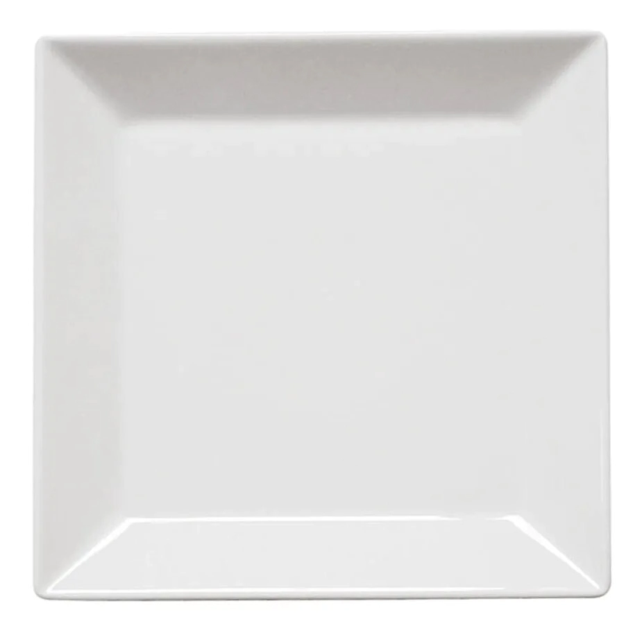 PLATO POSTRE CUADRADO 20 CM MELAMINA