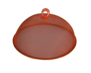 CAMPANA 35 CM PROTECTORA DE COMIDA METAL ROJA