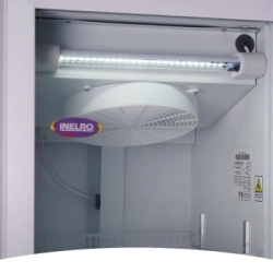 EXHIBIDORA VERTICAL TRES ESTANTES MOVILES 230 lts 1795 x 485 x 580 INELRO