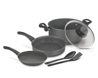 BATERIA DE COCINA MILAN 5 PIEZAS NEGRA TRAMONTINA
