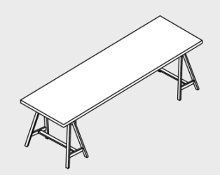 Tablones de 2,00 x 0,70 mts
