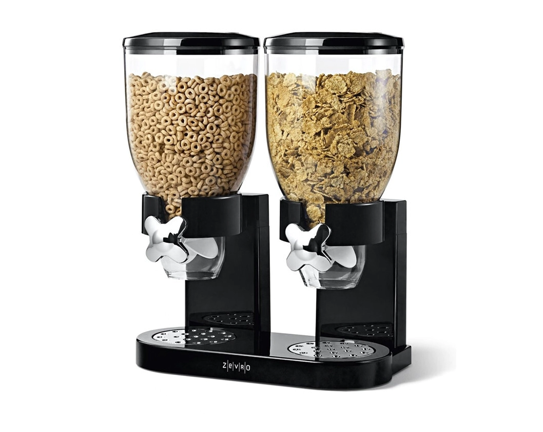 DISPENSER DE CEREALES DOBLE NEGRO ZEVRO