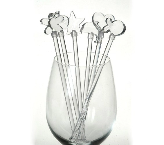 AGITADORES REMOVEDORES MULTIUSO TRANSPARENTES SET X 6