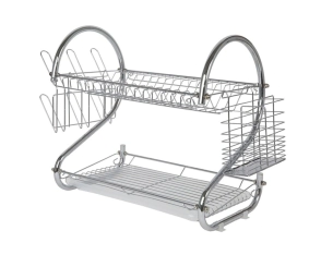 ESCURRIDOR CROMADO 2 PISOS 45x25x40 cm