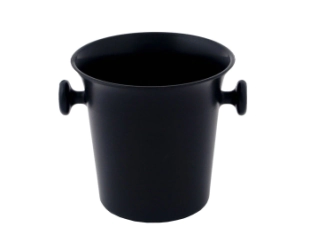 BALDE DE HIELO NEGRO PLASTICO YESI