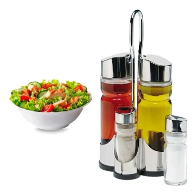 JUEGO DE ACEITERA X 4 USOS ACERO